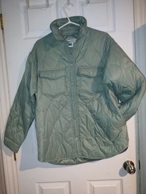 Quilted Sage Green Shacket